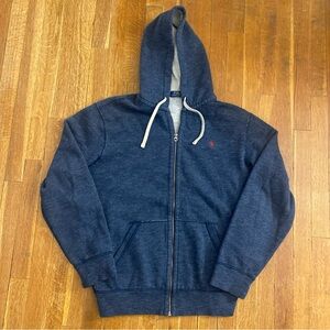 Polo Ralph Lauren Hoodie Jacket Mens XL Thermal Hoodie Full Zip Blue Outdoor